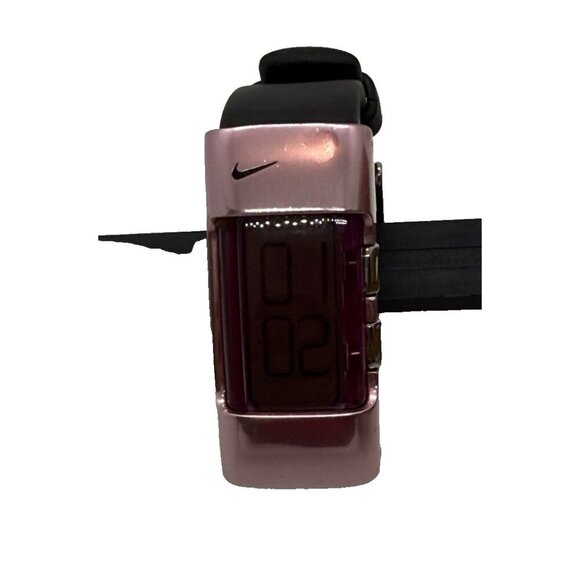 Vintage 1990s NIKE WC0061 Mettle Press Women’s Digital Watch Aluminum Case Pink - Picture 1 of 6